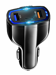 TDS TS-CAU33 Черный ЗУ авто USB (QC3.0,3500mA)